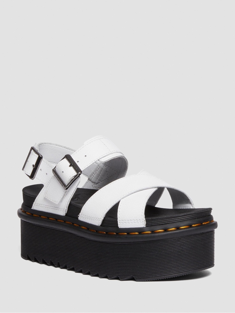 Dr Marten Voss II white leather sandals as 9
